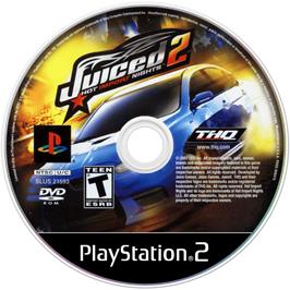 Artwork on the Disc for Juiced 2: Hot Import Nights on the Sony Playstation 2.