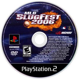 Artwork on the Disc for MLB Slugfest 2006 on the Sony Playstation 2.