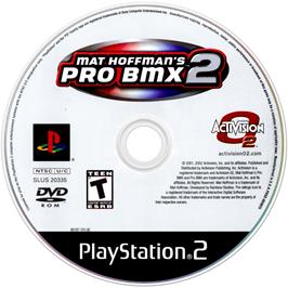 Artwork on the Disc for Mat Hoffman's Pro BMX 2 on the Sony Playstation 2.