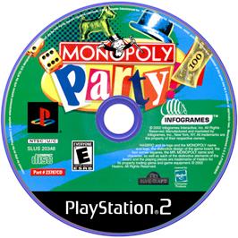 Artwork on the Disc for Monopoly Party on the Sony Playstation 2.