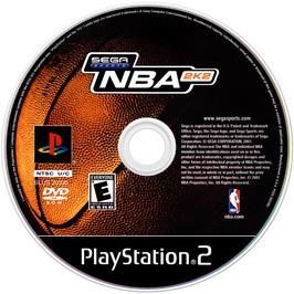 Artwork on the Disc for NBA 2K2 on the Sony Playstation 2.