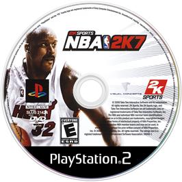 Artwork on the Disc for NBA 2K7 on the Sony Playstation 2.