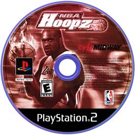 Artwork on the Disc for NBA Hoopz on the Sony Playstation 2.