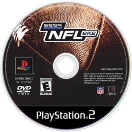 Artwork on the Disc for NFL 2K2 on the Sony Playstation 2.