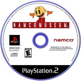 Artwork on the Disc for Namco Museum on the Sony Playstation 2.