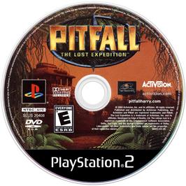Artwork on the Disc for Pitfall: The Lost Expedition on the Sony Playstation 2.