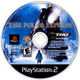 Artwork on the Disc for Polar Express on the Sony Playstation 2.