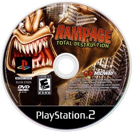 Artwork on the Disc for Rampage: Total Destruction on the Sony Playstation 2.