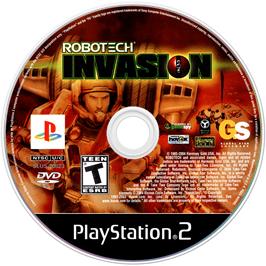 Artwork on the Disc for Robotech: Invasion on the Sony Playstation 2.