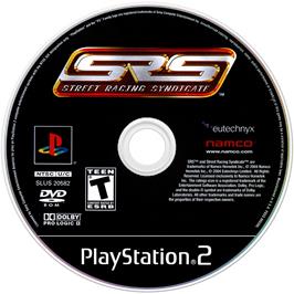 Artwork on the Disc for SRS: Street Racing Syndicate on the Sony Playstation 2.
