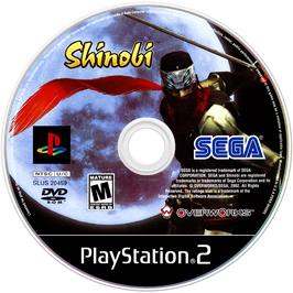 Artwork on the Disc for Shinobi on the Sony Playstation 2.