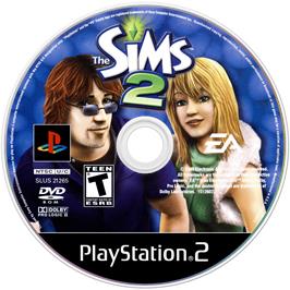 Artwork on the Disc for Sims 2 on the Sony Playstation 2.
