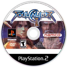 Artwork on the Disc for SoulCalibur 2 on the Sony Playstation 2.