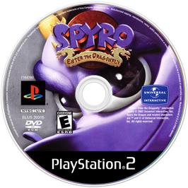 Artwork on the Disc for Spyro: Enter the Dragonfly on the Sony Playstation 2.