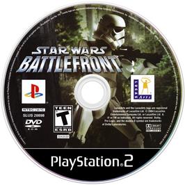 Artwork on the Disc for Star Wars: Battlefront on the Sony Playstation 2.
