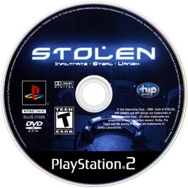 Artwork on the Disc for Stolen on the Sony Playstation 2.