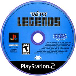 Artwork on the Disc for Taito Legends on the Sony Playstation 2.