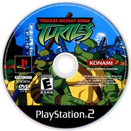 Artwork on the Disc for Teenage Mutant Ninja Turtles on the Sony Playstation 2.