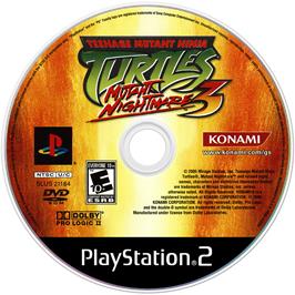 Artwork on the Disc for Teenage Mutant Ninja Turtles 3: Mutant Nightmare on the Sony Playstation 2.