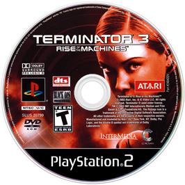 Artwork on the Disc for Terminator 3: Rise of the Machines on the Sony Playstation 2.