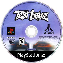 Artwork on the Disc for Test Drive on the Sony Playstation 2.