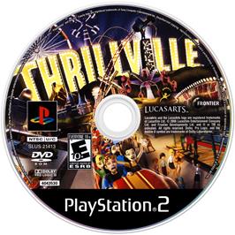 Artwork on the Disc for Thrillville: Off the Rails on the Sony Playstation 2.