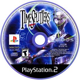 Artwork on the Disc for TimeSplitters: Future Perfect on the Sony Playstation 2.