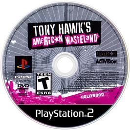 Artwork on the Disc for Tony Hawk's American Wasteland on the Sony Playstation 2.