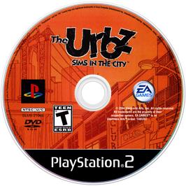 Artwork on the Disc for Urbz: Sims in the City on the Sony Playstation 2.