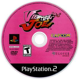 Artwork on the Disc for Viewtiful Joe on the Sony Playstation 2.