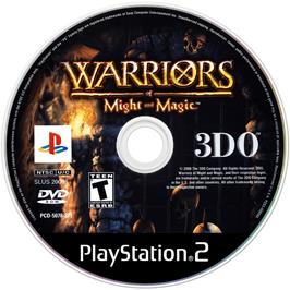Artwork on the Disc for Warriors of Might and Magic on the Sony Playstation 2.