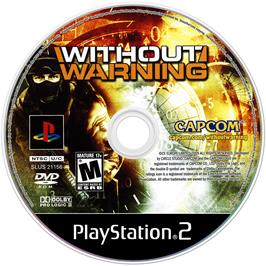 Artwork on the Disc for Without Warning on the Sony Playstation 2.