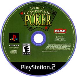 Artwork on the Disc for World Championship Poker on the Sony Playstation 2.
