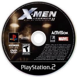 Artwork on the Disc for X-Men: Legends II - Rise of Apocalypse on the Sony Playstation 2.