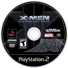 Artwork on the Disc for X-Men: The Official Game on the Sony Playstation 2.