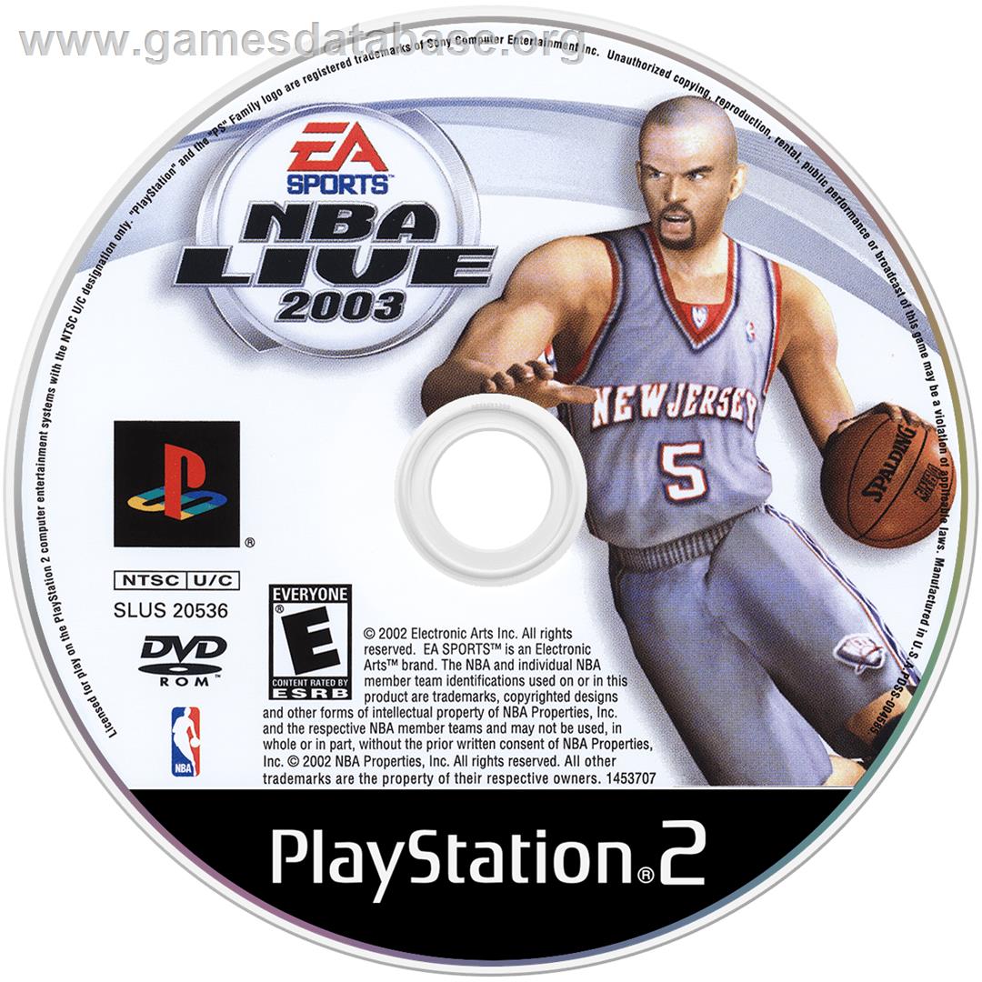 AFL Live 2003 - Sony Playstation 2 - Artwork - Disc