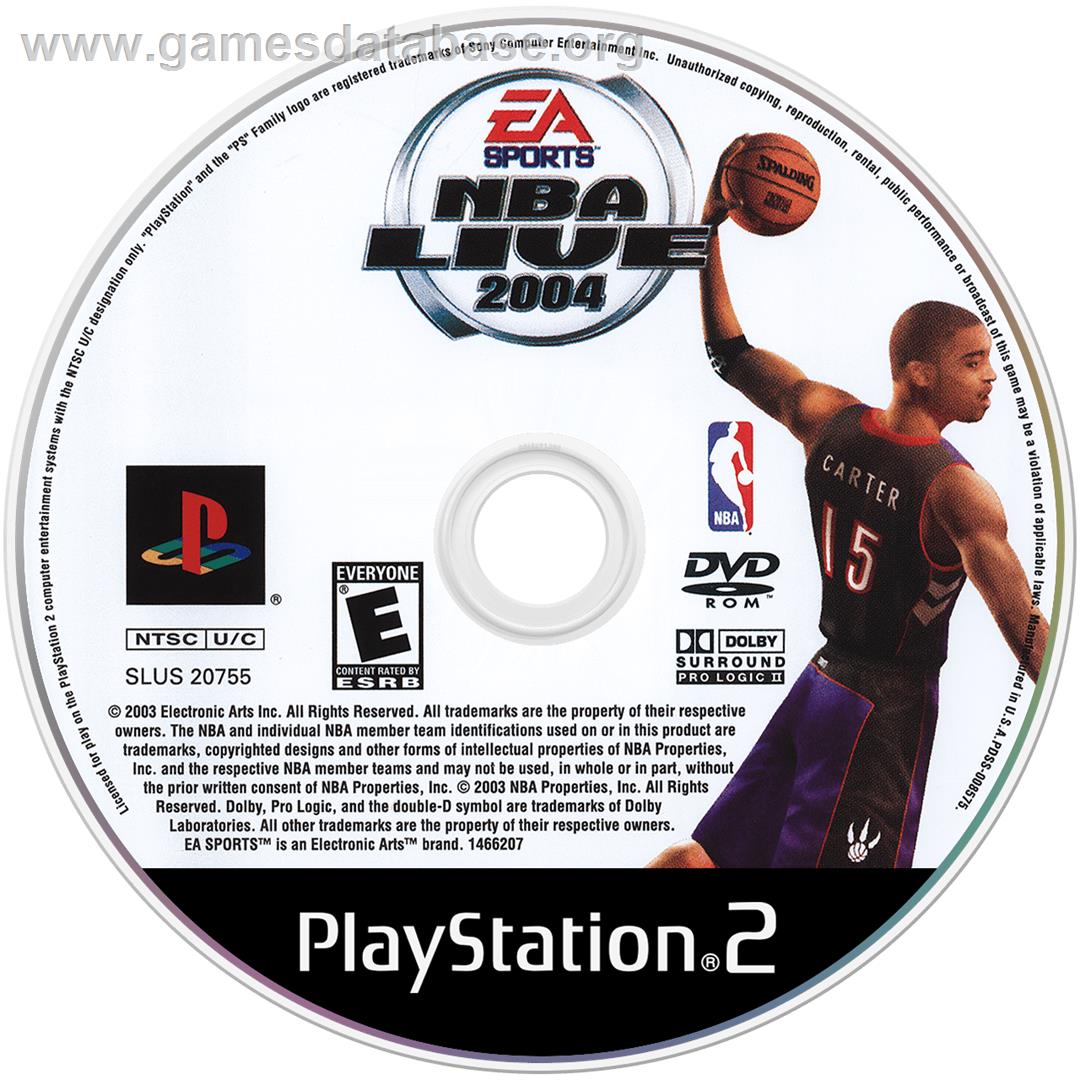 AFL Live 2004 - Sony Playstation 2 - Artwork - Disc