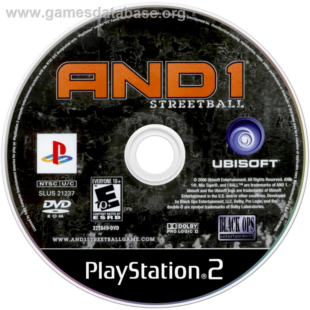 AND 1 Streetball - Sony Playstation 2 - Artwork - Disc