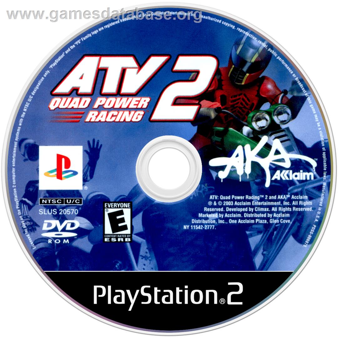ATV: Quad Power Racing 2 - Sony Playstation 2 - Artwork - Disc