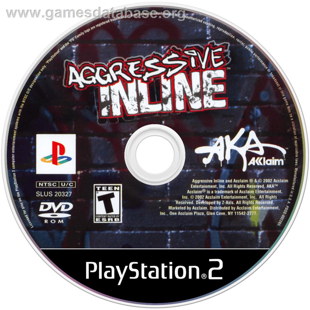 Aggressive Inline - Sony Playstation 2 - Artwork - Disc