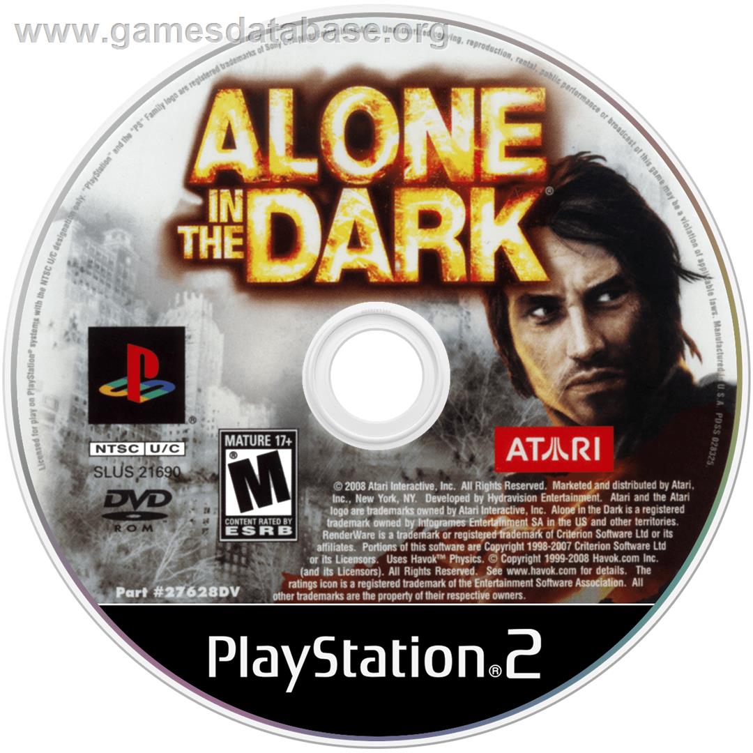 Alone in the Dark: The New Nightmare - Sony Playstation 2 - Artwork - Disc