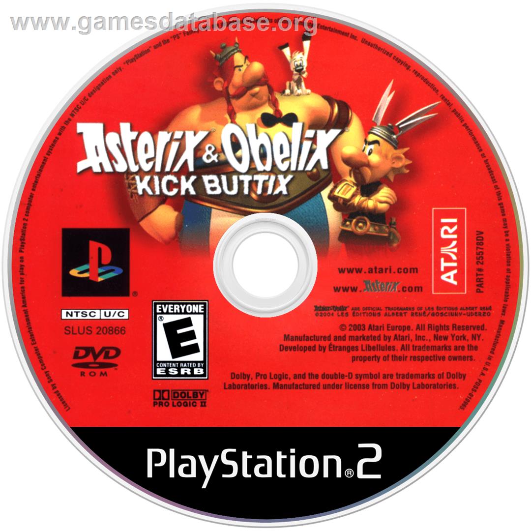 Asterix and Obelix: Kick Buttix - Sony Playstation 2 - Artwork - Disc