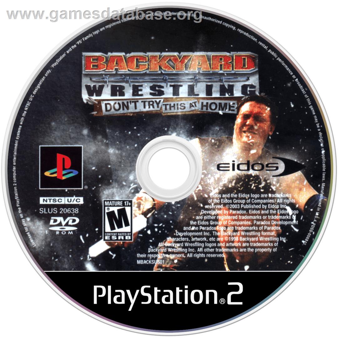 Backyard Wrestling: Don't Try This at Home - Sony Playstation 2 - Artwork - Disc