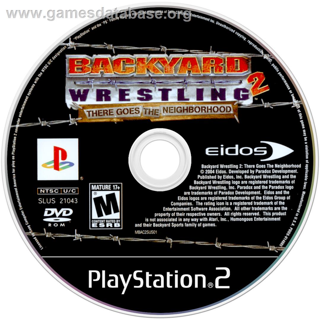 Backyard Wrestling 2: There Goes the Neighborhood - Sony Playstation 2 - Artwork - Disc