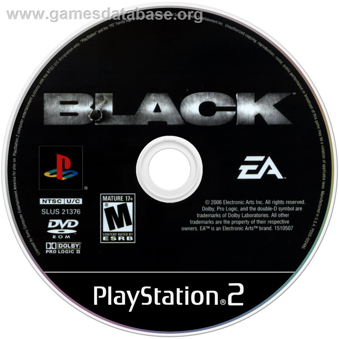 Black - Sony Playstation 2 - Artwork - Disc