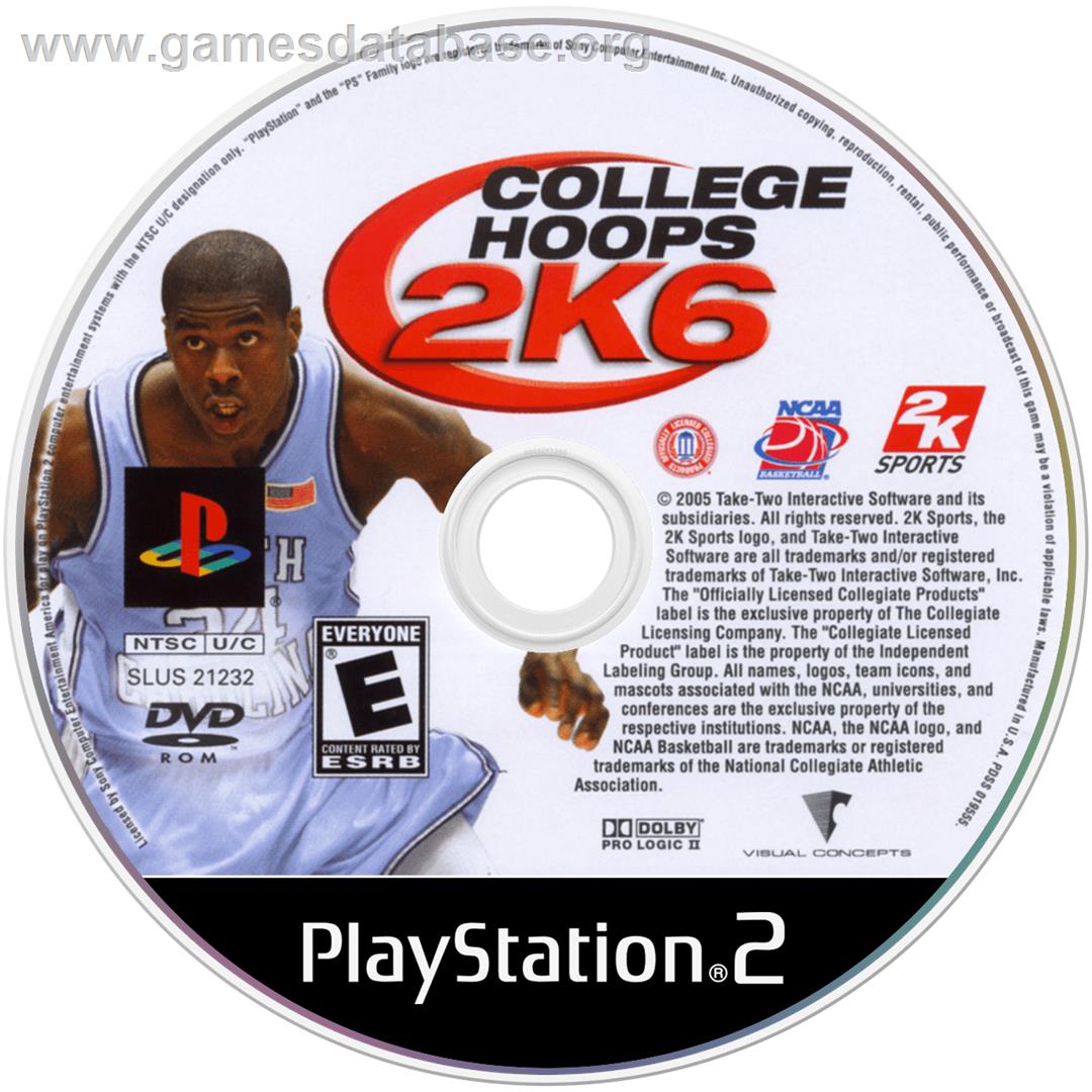 College Hoops 2K6 - Sony Playstation 2 - Artwork - Disc