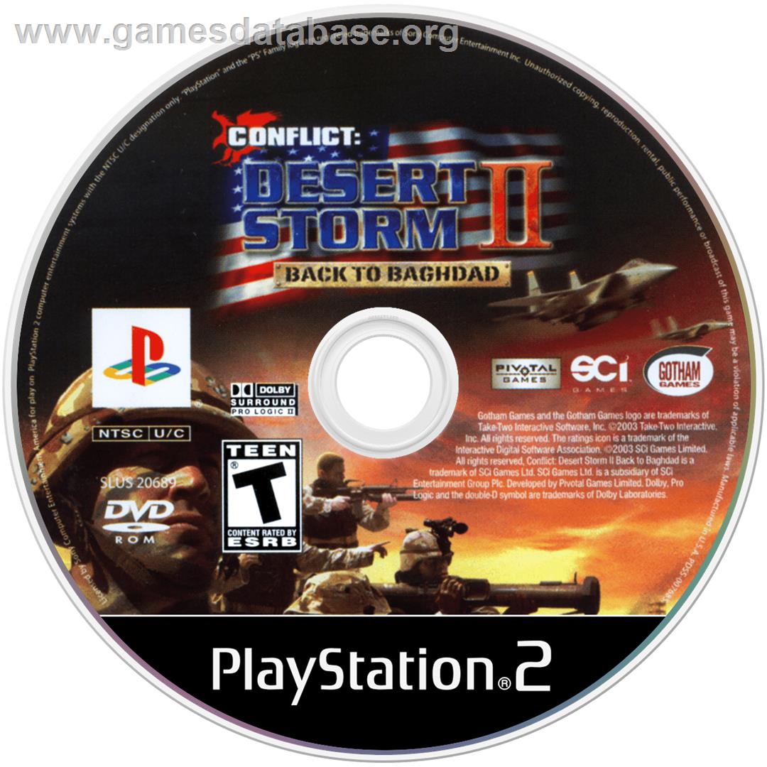 Conflict: Desert Storm II: Back to Baghdad - Sony Playstation 2 - Artwork - Disc