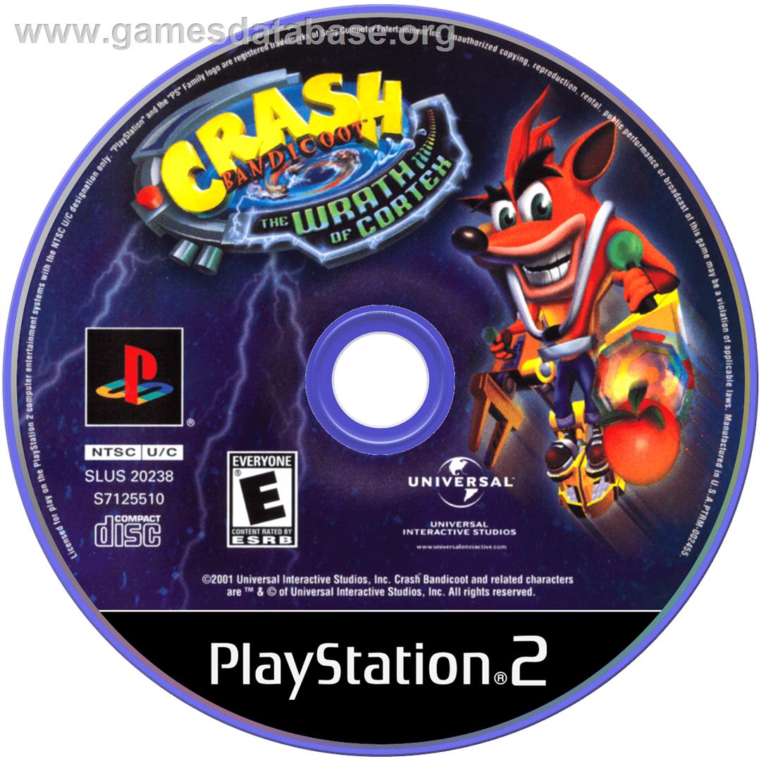 Crash Bandicoot: The Wrath of Cortex - Sony Playstation 2 - Artwork - Disc