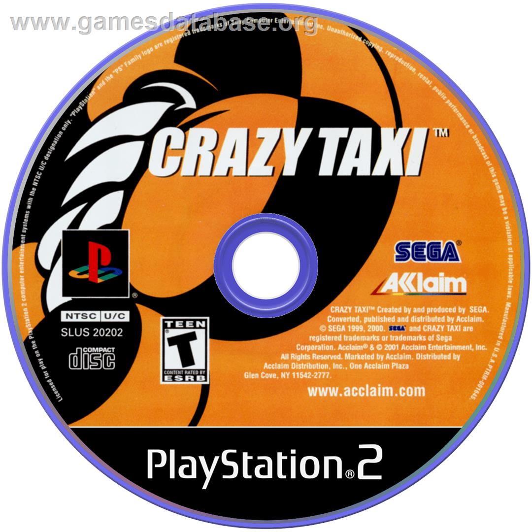 Crazy Taxi - Sony Playstation 2 - Artwork - Disc