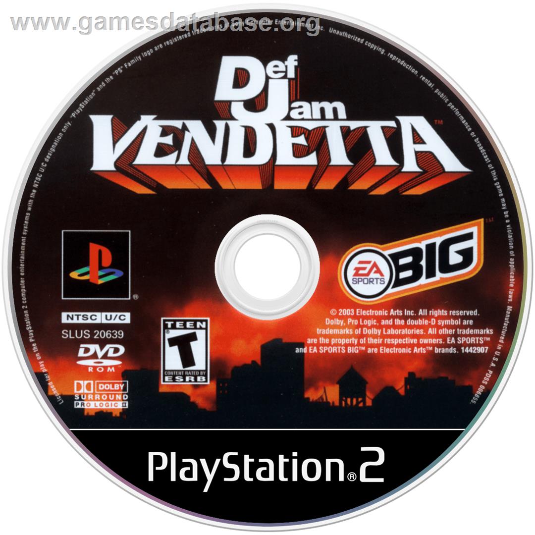 Def Jam: Vendetta - Sony Playstation 2 - Artwork - Disc